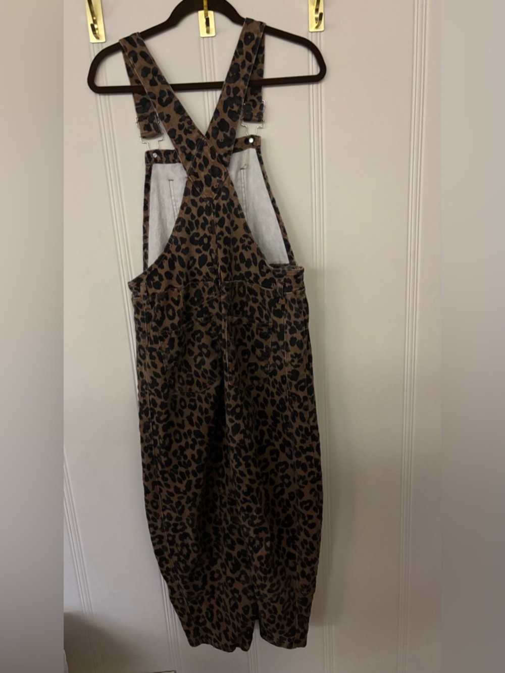Leopard Print Overalls Pinafore Dress - Picture 2 of 2